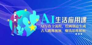 AI生活应用课:AI写作全流程,绘画创意生成,古人跳舞视频,赚钱思维解析-中创网_分享创业项目_助您在家赚钱