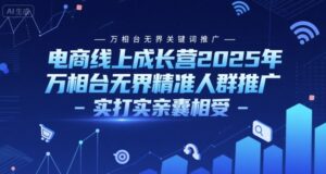 电商线上成长营2025年,万相台无界关键词推广-万相台无界精准人群推广-实打实亲囊相受-中创网_分享创业项目_助您在家赚钱