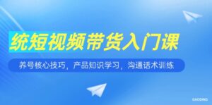 （15091期）短视频带货入门课，养号核心技巧，产品知识学习，沟通话术训练-中创网_分享创业项目_助您在家赚钱