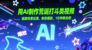 用AI制作荒诞打斗类视频，吸睛效果拉满，条条爆款，1分钟教会你-中创网_分享创业项目_助您在家赚钱