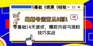 (15125期)蝴蝶号运营从0到1,零基础14天速成,爆款内容与涨粉技巧实战-中创网_分享创业项目_助您在家赚钱