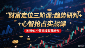 财富定位三阶:趋势研判 + 心智抢占实战课,附赠91个营销模型落地包-中创网_分享创业项目_助您在家赚钱