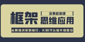 框架思维应用全景课,从职场决策到修行,AI时代认知升级路径-中创网_分享创业项目_助您在家赚钱