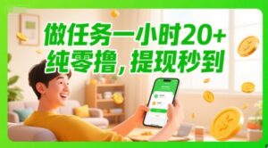 做任务一小时20+，纯零撸，提现秒到-中创网_分享创业项目_助您在家赚钱