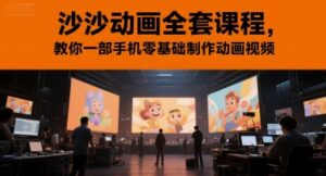 沙沙动画全套课程,教你一部手机零基础制作动画视频-中创网_分享创业项目_助您在家赚钱