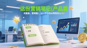 这份营销笔记(产品篇,流量篇,营销篇),让一个小白从零到月入1W+-中创网_分享创业项目_助您在家赚钱