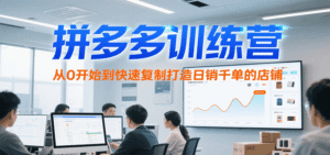拼多多训练营,从0开始到快速复制打造日销千单的店铺(更新7月)-中创网_分享创业项目_助您在家赚钱