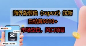 海外版剪映(capcut)拉新,日结算1k+,市场空白,风口项目-中创网_分享创业项目_助您在家赚钱