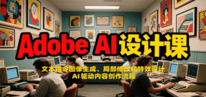 Adobe AI设计课:文本指令图像生成、局部修改和特效设计,AI驱动内容创作流程-中创网_分享创业项目_助您在家赚钱