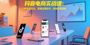 （15478期）抖音电商实战课：12种变现玩法，剪辑去重技术，矩阵运营策略-中创网_分享创业项目_助您在家赚钱
