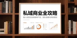 (15294期)私域商业全攻略,强人设定位加高客单产品,团队搭建与风险管控-中创网_分享创业项目_助您在家赚钱