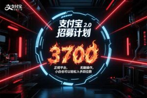 （15510期）支付宝2.0招募计划 单号3700， 正规平台保姆级玩法无脑操作，  小白也…-中创网_分享创业项目_助您在家赚钱
