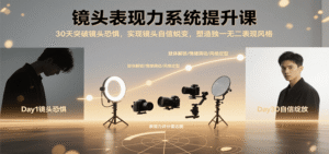 镜头表现力系统提升课,30天突破镜头恐惧实现自信蜕变,塑造独一无二表现风格-中创网_分享创业项目_助您在家赚钱