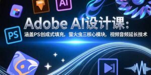 (15469期)Adobe AI设计课:涵盖PS创成式填充,萤火虫三核心模块,视频音频延长技术-中创网_分享创业项目_助您在家赚钱