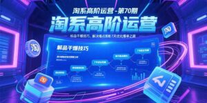 (15307期)淘系高阶运营-第70期,标品干爆技巧,解决难点策略,大佬操盘方法-中创网_分享创业项目_助您在家赚钱