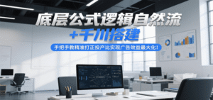 底层公式逻辑自然流+千川搭建,手把手教精准打正投产比实现广告效益最大化!-中创网_分享创业项目_助您在家赚钱