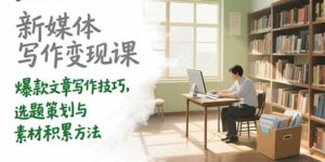 (15345期)新媒体写作变现课,爆款文章写作技巧,选题策划与素材积累方法-中创网_分享创业项目_助您在家赚钱