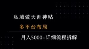 私域做天涯神贴 多平台布局 月入5k+详细流程拆解-中创网_分享创业项目_助您在家赚钱