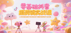 零基础抖音短视频拍摄剪辑实战课,从剪映基础操作到高级技巧爆款视频制作全流程-中创网_分享创业项目_助您在家赚钱