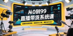 (15362期)从0到99直播带货系统课,直播间场景搭建,数据优化方案,爆款话术设计-中创网_分享创业项目_助您在家赚钱
