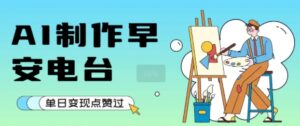 用AI制作早安电台，单日变现1k+，条条点赞过W-中创网_分享创业项目_助您在家赚钱