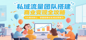 私域流量团队搭建商业变现全攻略,9大模块核心,掌握规模化私域运营能力-中创网_分享创业项目_助您在家赚钱