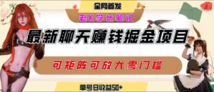 聊天掘金项目,可矩阵起号,适合工作室,个人宝妈,单号日收益50+,零门槛,小白也能轻松上手-中创网_分享创业项目_助您在家赚钱
