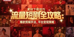 (15431期)流量短剧全攻略:素材下载技巧,爆款剪辑手法,平台变现策略-中创网_分享创业项目_助您在家赚钱