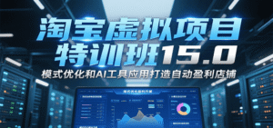 淘宝虚拟项目特训班15.0,模式优化和AI工具应用打造自动盈利店铺-中创网_分享创业项目_助您在家赚钱