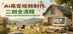 AI萌宠视频制作二创全流程,实现从AI创作到电商变现的完整闭环-中创网_分享创业项目_助您在家赚钱