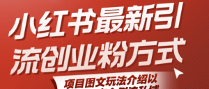 小红书最新引流创业粉方式，项目图文玩法介绍以及如何安全倒流私域-中创网_分享创业项目_助您在家赚钱