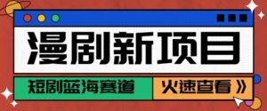 短剧新赛道—动漫短剧玩法,目前红利期月收益轻松达到6000+-中创网_分享创业项目_助您在家赚钱