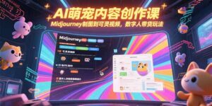 (15311期)AI萌宠内容创作课,Midjourney制图到可灵视频,数字人带货玩法-中创网_分享创业项目_助您在家赚钱