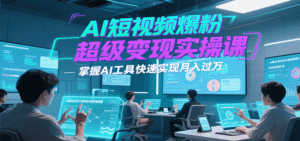 AI短视频爆粉超级变现实操课,掌握AI工具快速实现月入过万-中创网_分享创业项目_助您在家赚钱