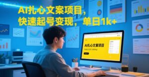 AI扎心文案项目,快速起号变现,单日1k+-中创网_分享创业项目_助您在家赚钱