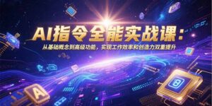 (15455期)AI指令全能实战课:从基础概念到高级功能,实现工作效率和创造力双重提升-中创网_分享创业项目_助您在家赚钱