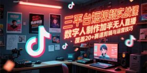 （15265期）三平台短视频实战课，数字人制作加半无人直播，覆盖20+赛道剪辑与运营技巧-中创网_分享创业项目_助您在家赚钱