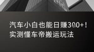 汽车小白也能日入3张！实测懂车帝搬运玩法-中创网_分享创业项目_助您在家赚钱