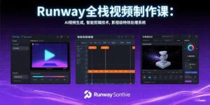 (15515期)Runway全栈视频制作课:AI视频生成,智能剪辑技术,影视级特效处理系统-中创网_分享创业项目_助您在家赚钱