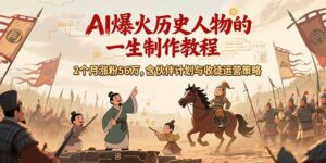 (15336期)AI历史人物赛道课程,2个月涨粉56万,含伙伴计划与收徒运营策略-中创网_分享创业项目_助您在家赚钱