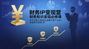 财务IP变现营,财务知识变现必修课,全方位助力财务从业者打造个人IP,实现知识变现-中创网_分享创业项目_助您在家赚钱