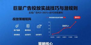 (15626期)巨量广告投放实战技巧与潜规则:实现广告ROI 300%+的可持续暴利-中创网_分享创业项目_助您在家赚钱