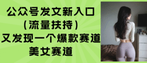 （15781期）公众号发文新入口（流量扶持），又发现一个爆款赛道：美女赛道-中创网_分享创业项目_助您在家赚钱