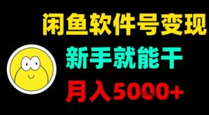 闲鱼软件号变现,新手就能干,月入5k+-中创网_分享创业项目_助您在家赚钱