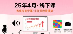 小红书25年4月线下课程,电商卖家小红书流量课,录音+图片-中创网_分享创业项目_助您在家赚钱