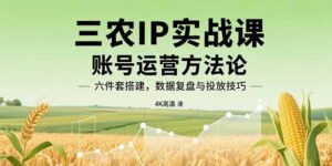 (15864期)三农IP实战课:账号运营方法论,六件套搭建,数据复盘与投放技巧-中创网_分享创业项目_助您在家赚钱