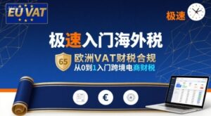 极速入门海外税,欧洲VAT财税合规,从0到1入门跨境电商财税-中创网_分享创业项目_助您在家赚钱