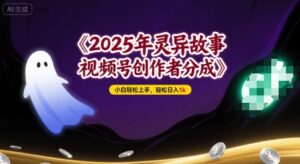 2025年灵异故事,视频号创作者分成,小白轻松上手,轻松日入1k-中创网_分享创业项目_助您在家赚钱