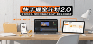 快手掘金计划2.0,账号定位装修、短视频剪辑选品与磁力金牛+裂变出单实战指南-中创网_分享创业项目_助您在家赚钱