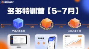 多多特训营【5-7月】产品决定上限，方法决定下限，各种玩法技巧落地实操-中创网_分享创业项目_助您在家赚钱